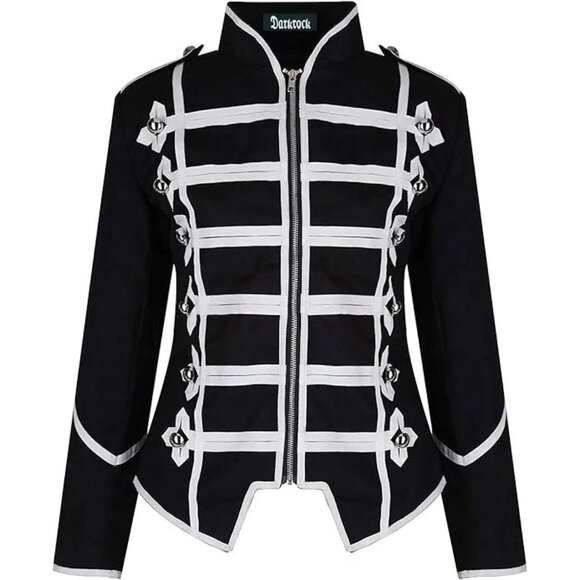 Women’s Black Silver Parade Ladies Jacket - Picture 1 of 4